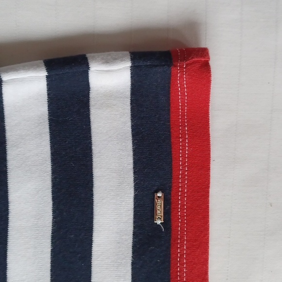 Tommy Hilfiger Striped Cotton 3/4 Sleeve Bateau Neck Tee- Sz. Lrg - Picture 7 of 9